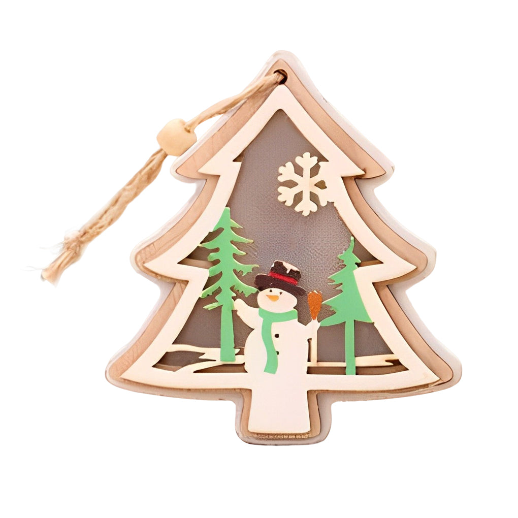 FestiveWood - Lightweight Wooden Christmas Decorations for Holiday Decor