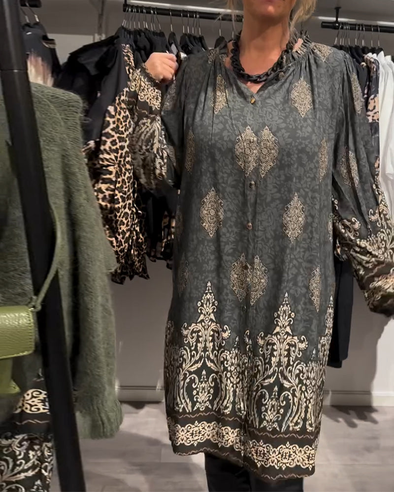 Ilse | Vintage-Inspired Dress with Button-Front Placket