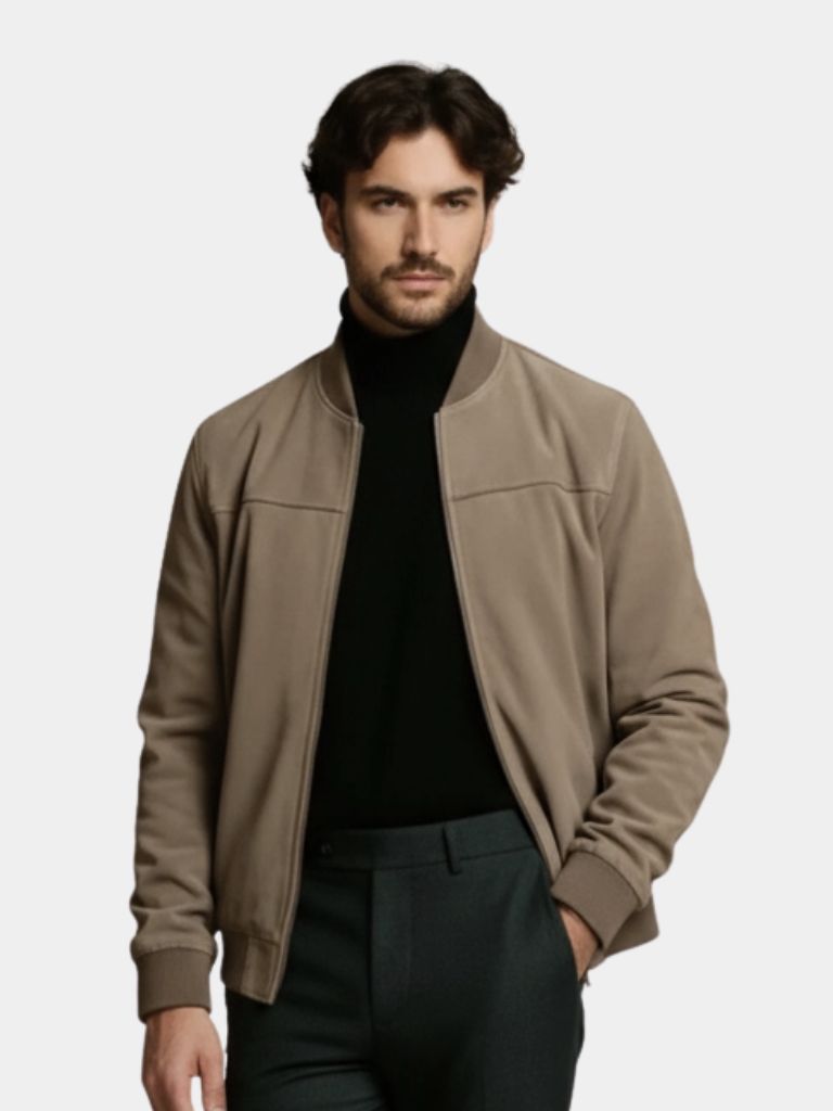 Darian | Premium Suede Bomber Jacket – Sophisticated Style and Superior Quality