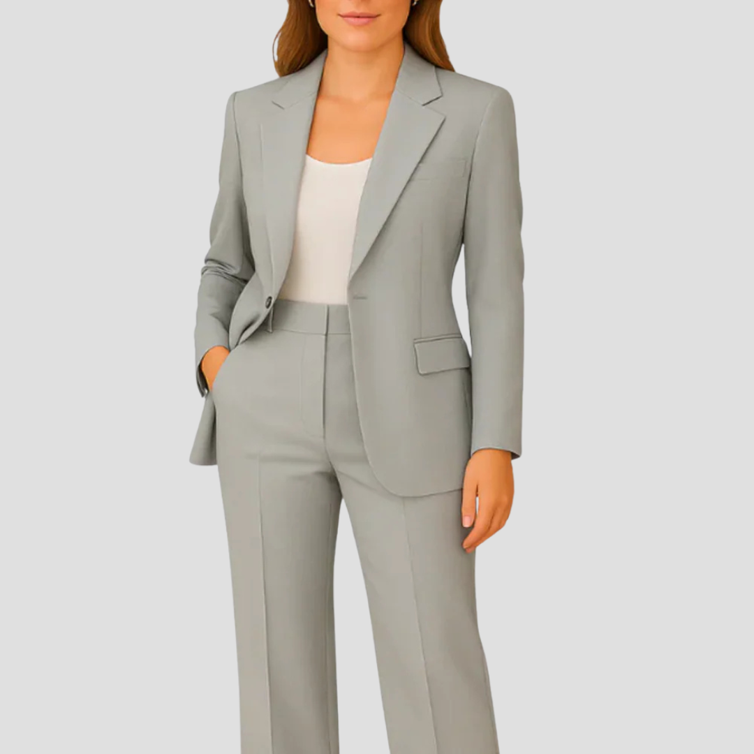 Evelyn | Women's Tailoring Set with Long Blazer - Perfect for Stylish Business Looks