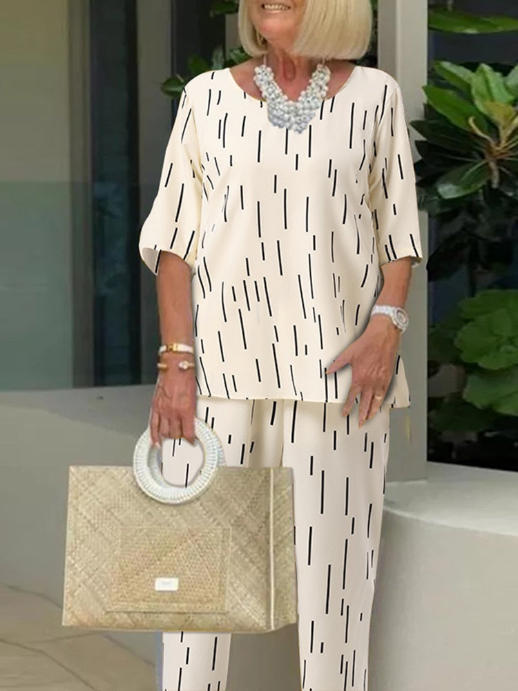 Loose Casual Two-Piece Pants Set