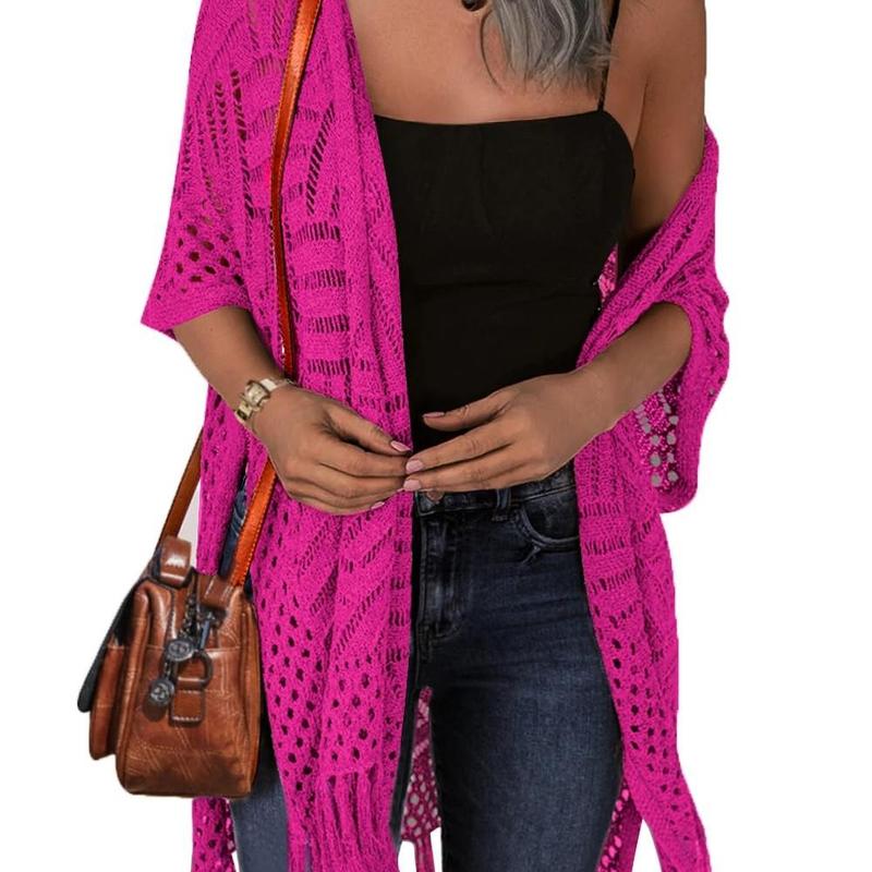 Breezy Summer Hollow-Out Tassel Outerwear for Effortless Style