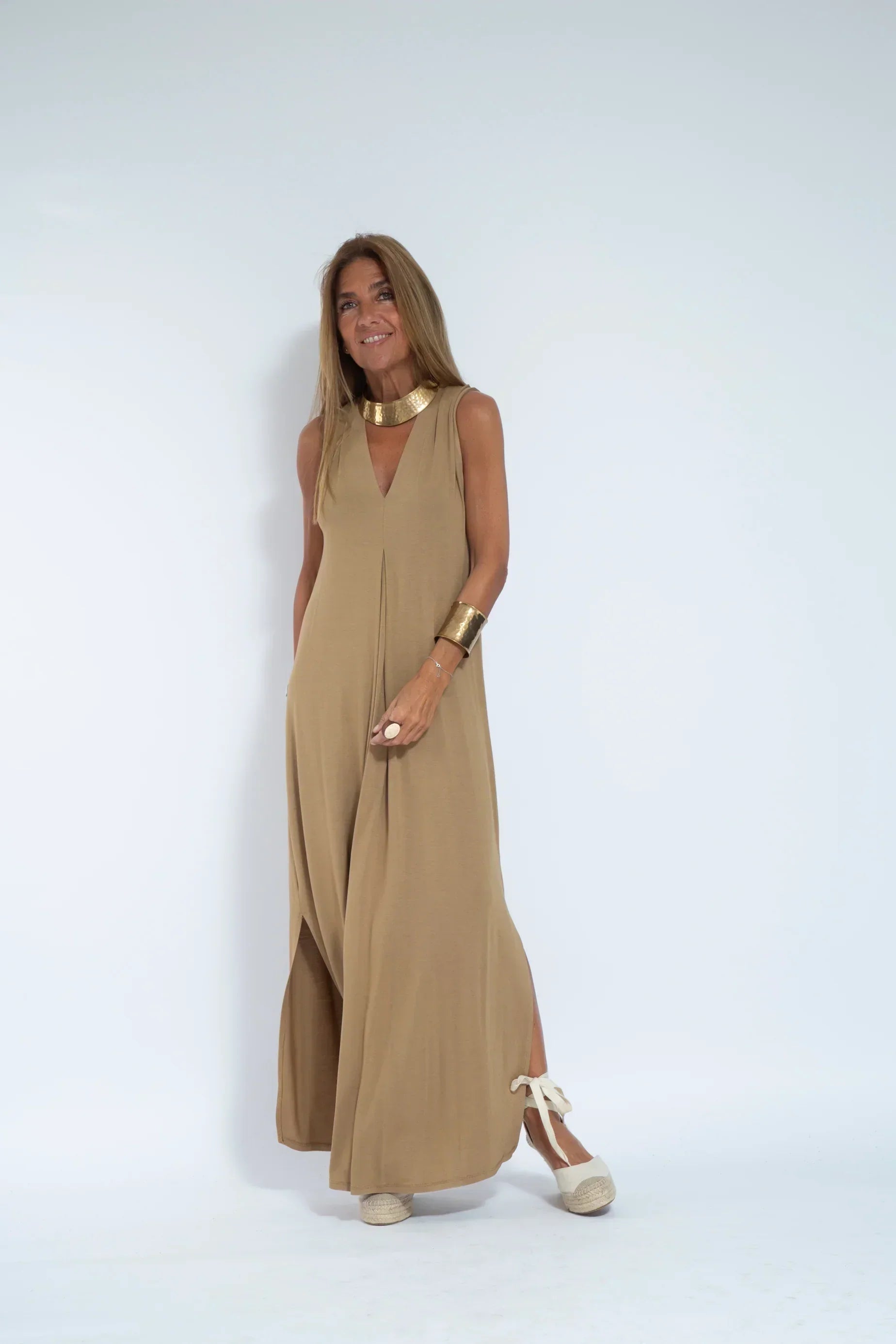 Carmela | Elegant Maxi Dress with Matching Cardigan