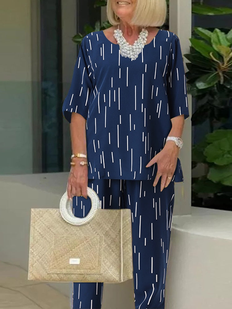 Loose Casual Two-Piece Pants Set