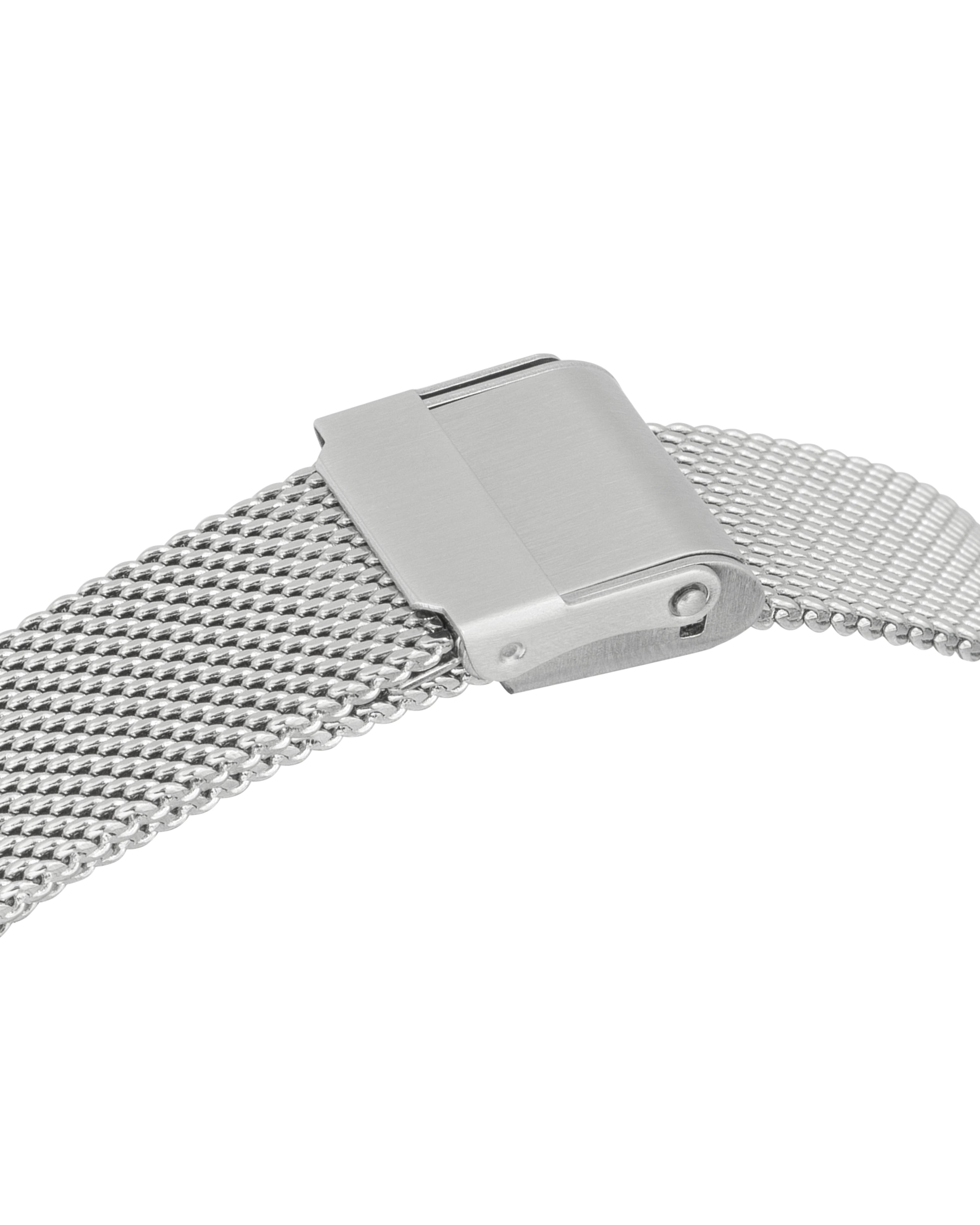 Orion - Elegant Rectangular Watch with Sleek Silver-tone Mesh Band