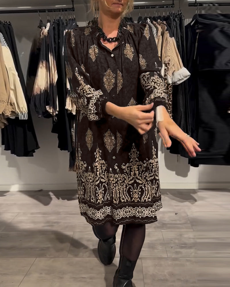 Ilse | Vintage-Inspired Dress with Button-Front Placket