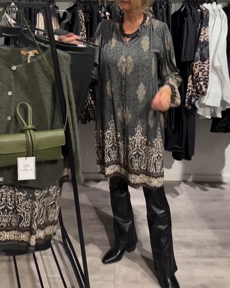 Ilse | Vintage-Inspired Dress with Button-Front Placket