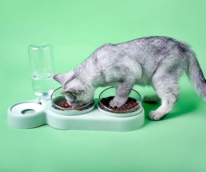 Innovative 3-in-1 Feeding Station with Convenient Dishwasher-Safe Bins for Ease