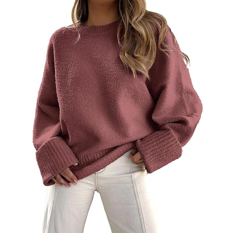 Long-Sleeve Crewneck Pullover Sweater — Effortless Everyday Warmth