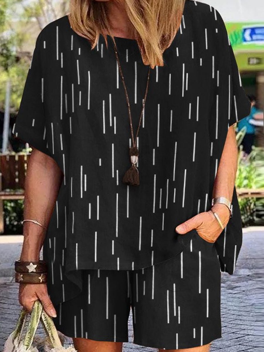 Casual Print Fashion Set - Elegant and Trendy Two-Piece Clothing