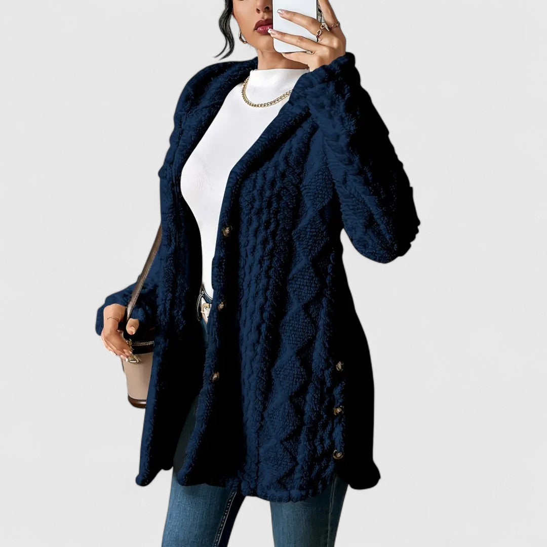 Elise - Cozy Plush Hooded Cardigan for Ultimate Comfort