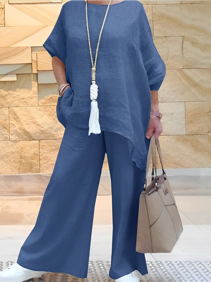 Two-Piece Set Poise & Comfort for an Elegant and Comfortable Look