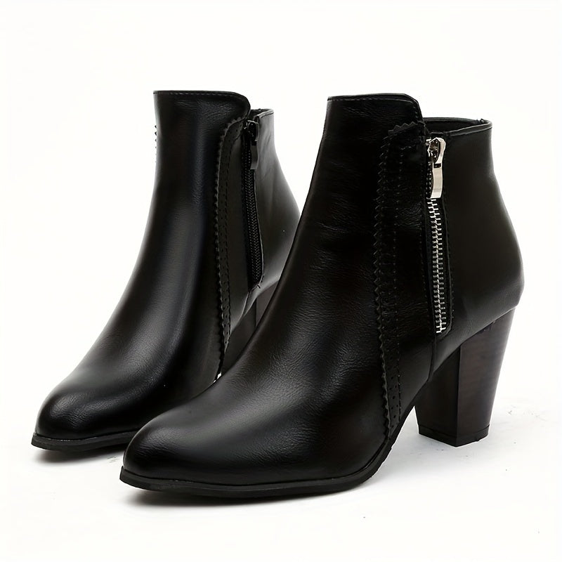 ZOFIE – High-heeled ankle boots with side zipper for an elegant and trendy look
