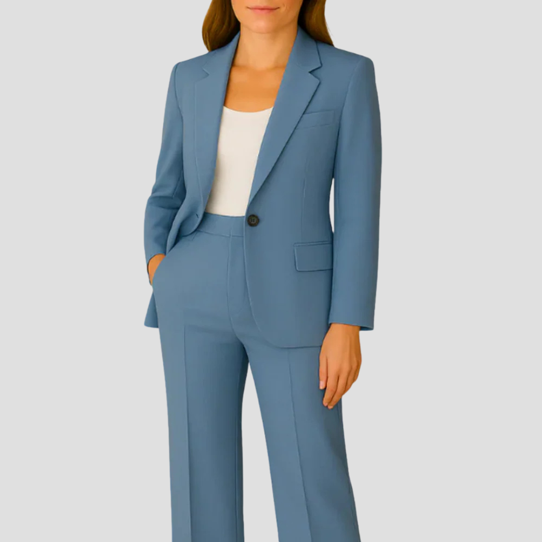 Evelyn | Women's Tailoring Set with Long Blazer - Perfect for Stylish Business Looks