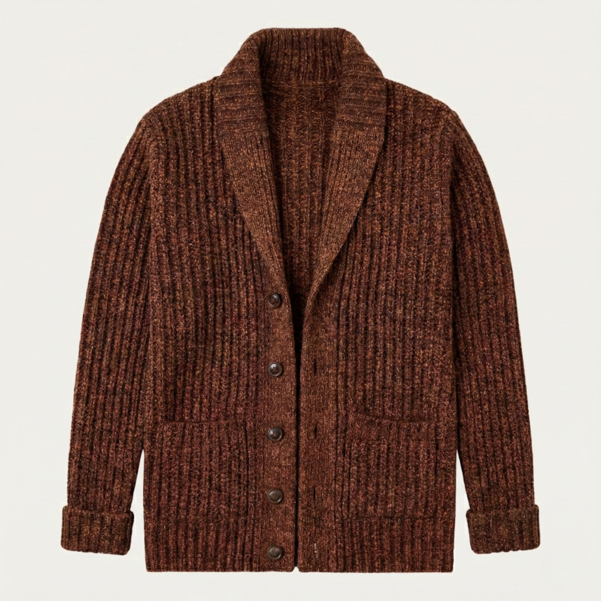 Montpellier Men's Premium Chunky-Knit Shawl Collar Cardigan