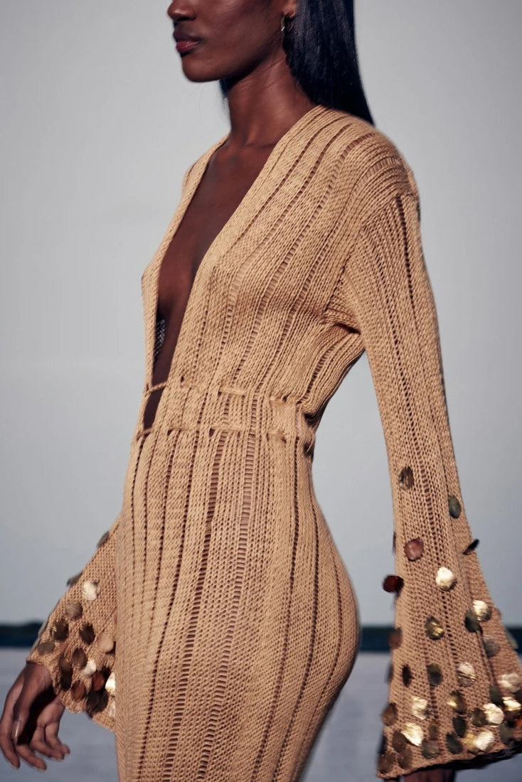 Dolly | Knit Maxi Dress with a Flattering Feminine Silhouette