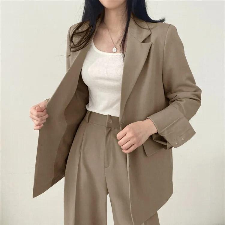 Hailey | Elegant Women's Suit Set with Long Blazer