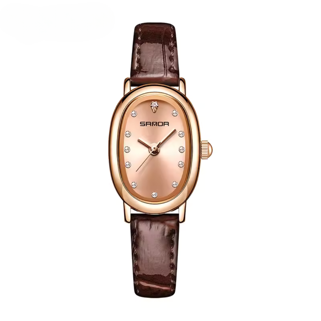 Elegant Oval Vintage Quartz Watch