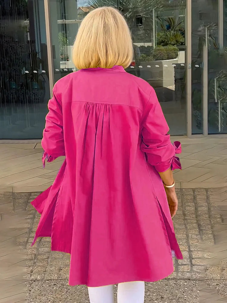 Two-Piece Fluid and Flattering Set with Bow Detail