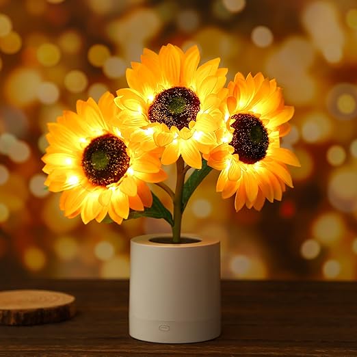 Joyful Sunflower Lamp with Sparkling Shine