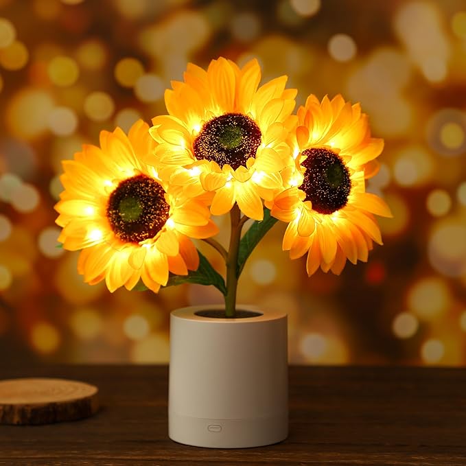 Joyful Sunflower Lamp with Sparkling Shine