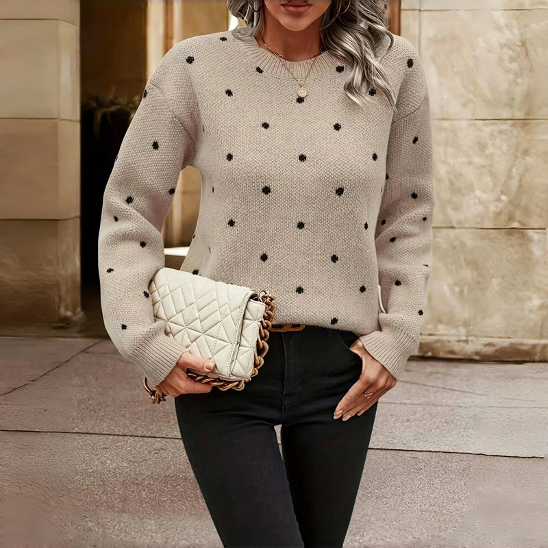 Polka Dot Knit Sweater