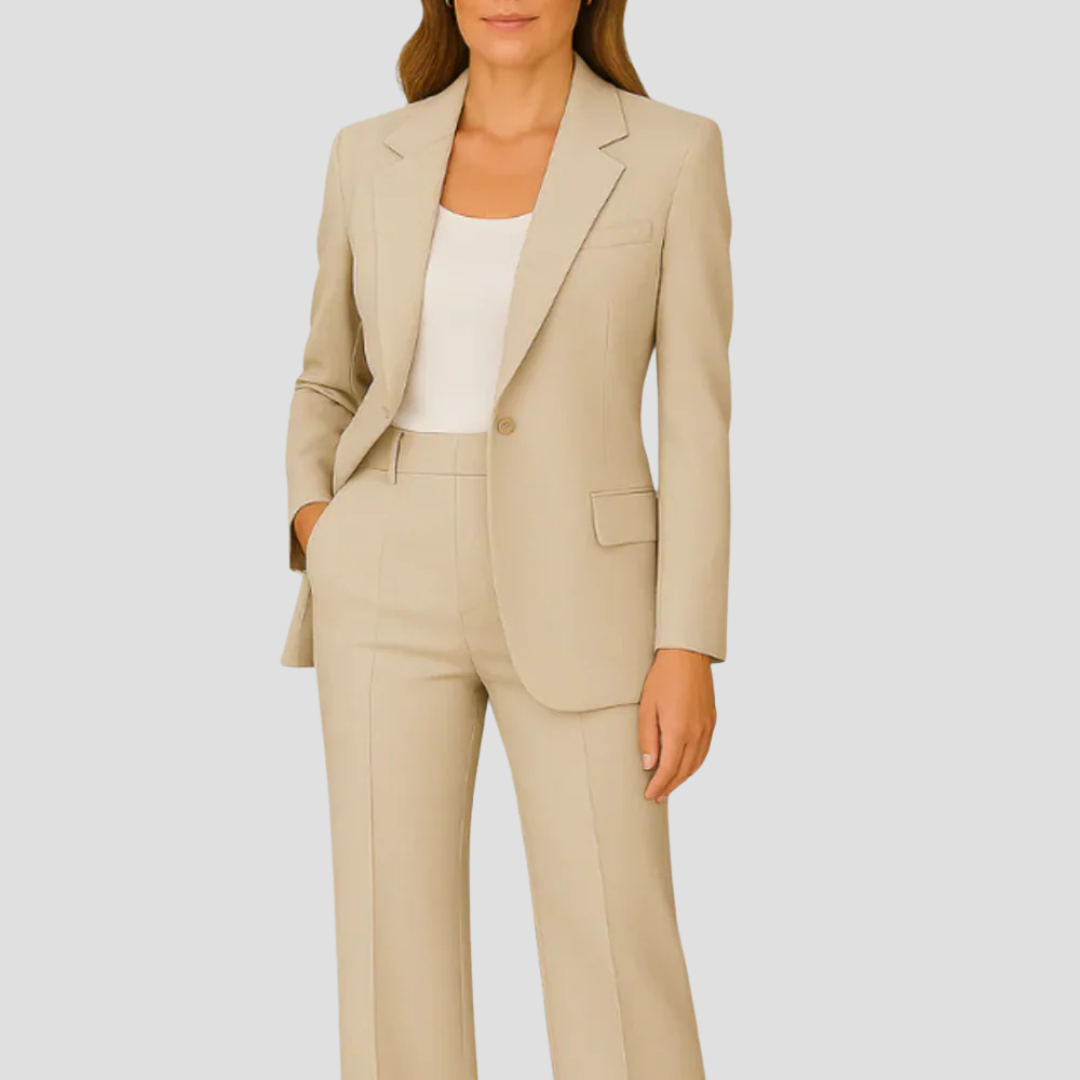 Evelyn | Women's Tailoring Set with Long Blazer - Perfect for Stylish Business Looks