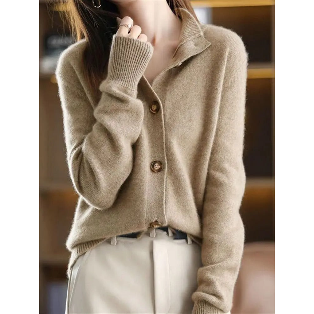 Women's Cozy Fuzzy Button-Front Cardigan
