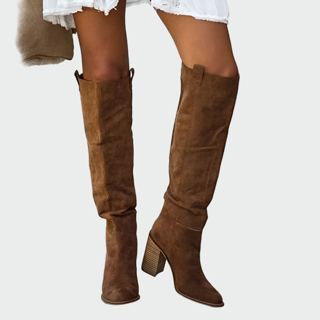 Stylish Knee-High Leather Orthopedic Boots for Optimal Support