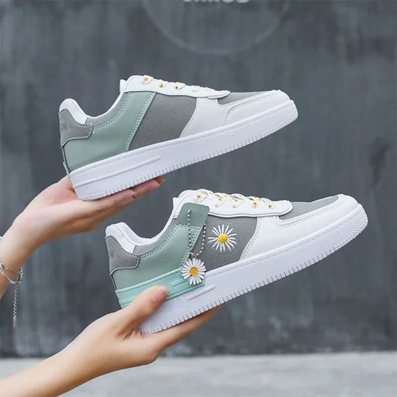 Birdie - Stylish Korean Lace-up Flat Sneakers for Ultimate Comfort