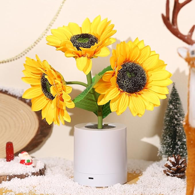 Joyful Sunflower Lamp with Sparkling Shine