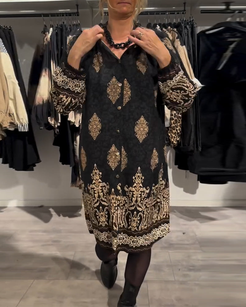 Ilse | Vintage-Inspired Dress with Button-Front Placket