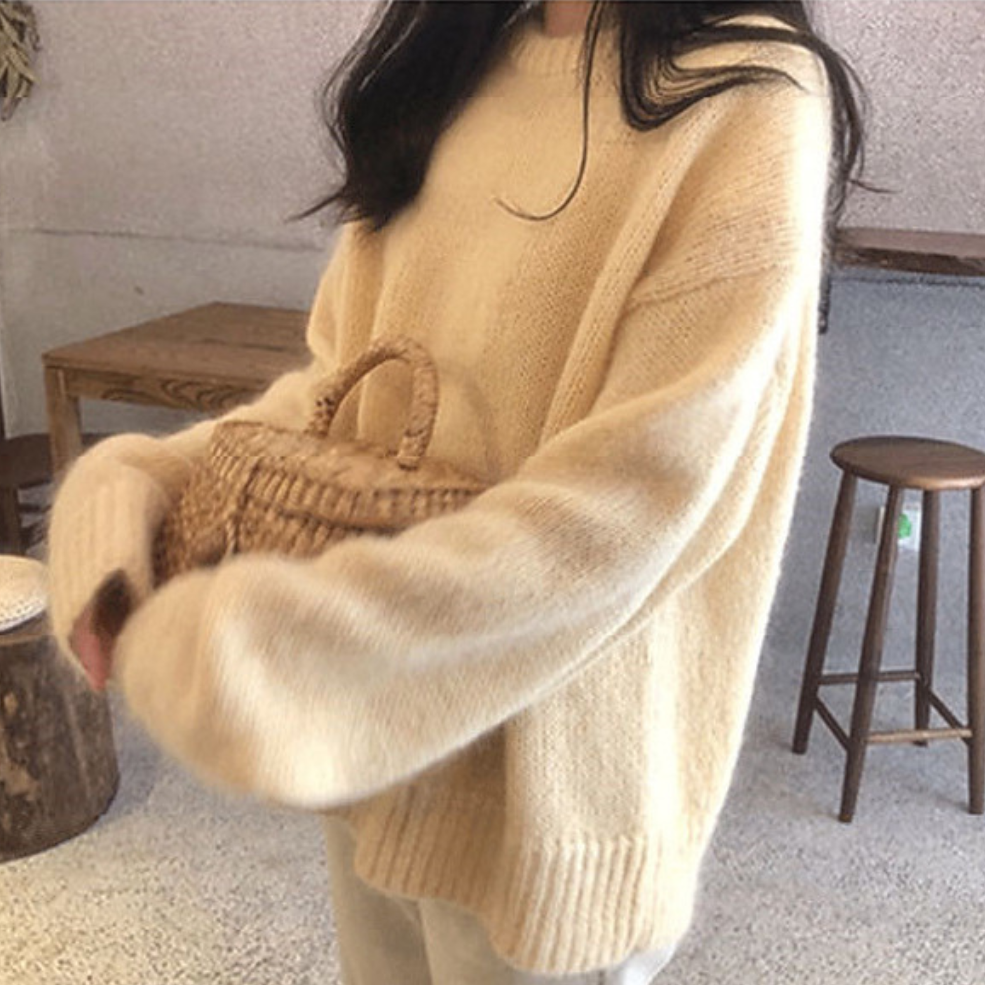 Cozy Casual Long-Sleeve Round-Neck Knit Sweater