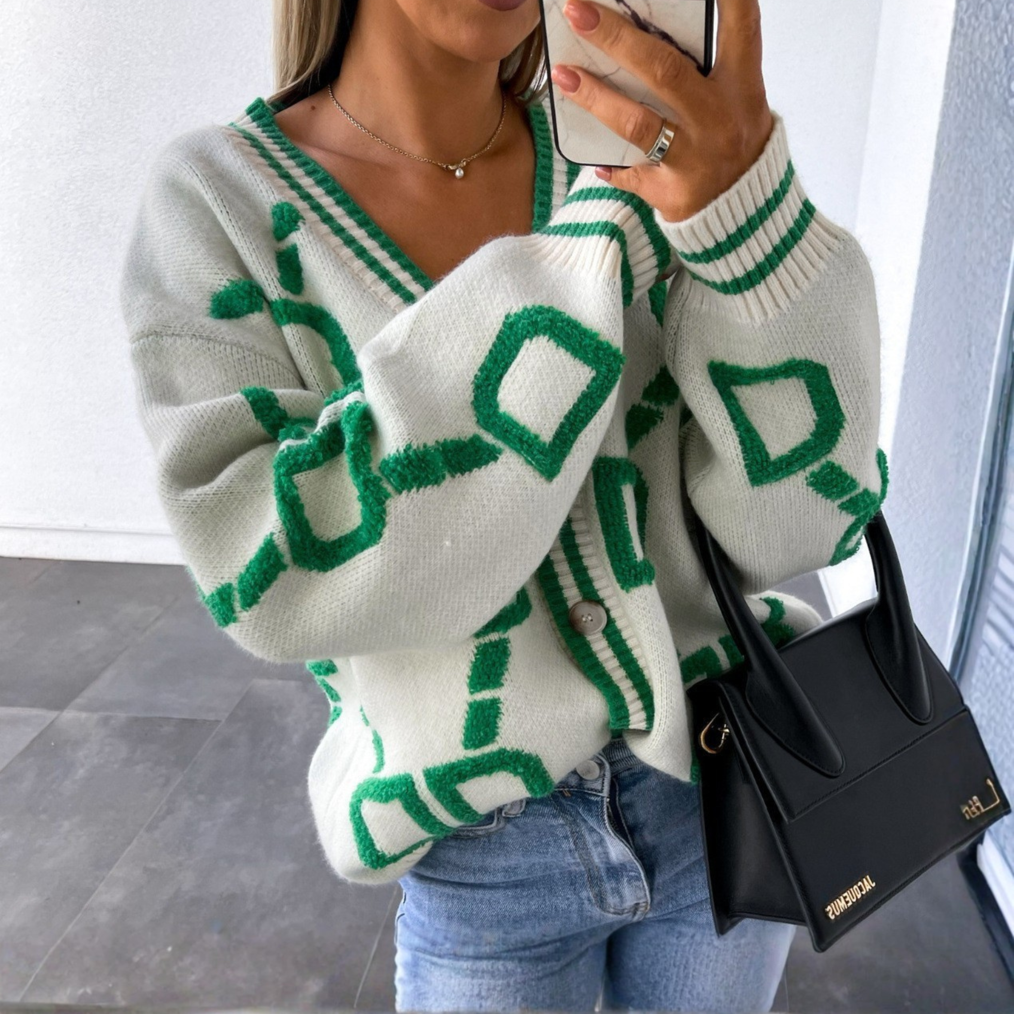 Elegant Button-Down Long-Sleeve Cardigan