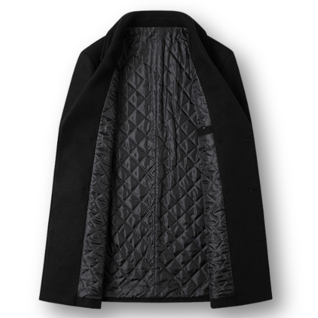 Silvan | Elegant Style Double-Breasted Wool Coat in Premium Wool