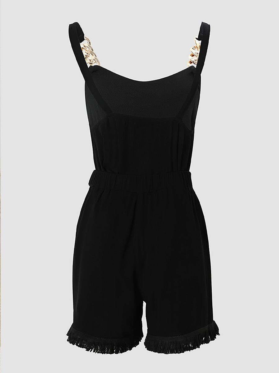 Chic Chain-Accented Two-Piece Shoulder Set