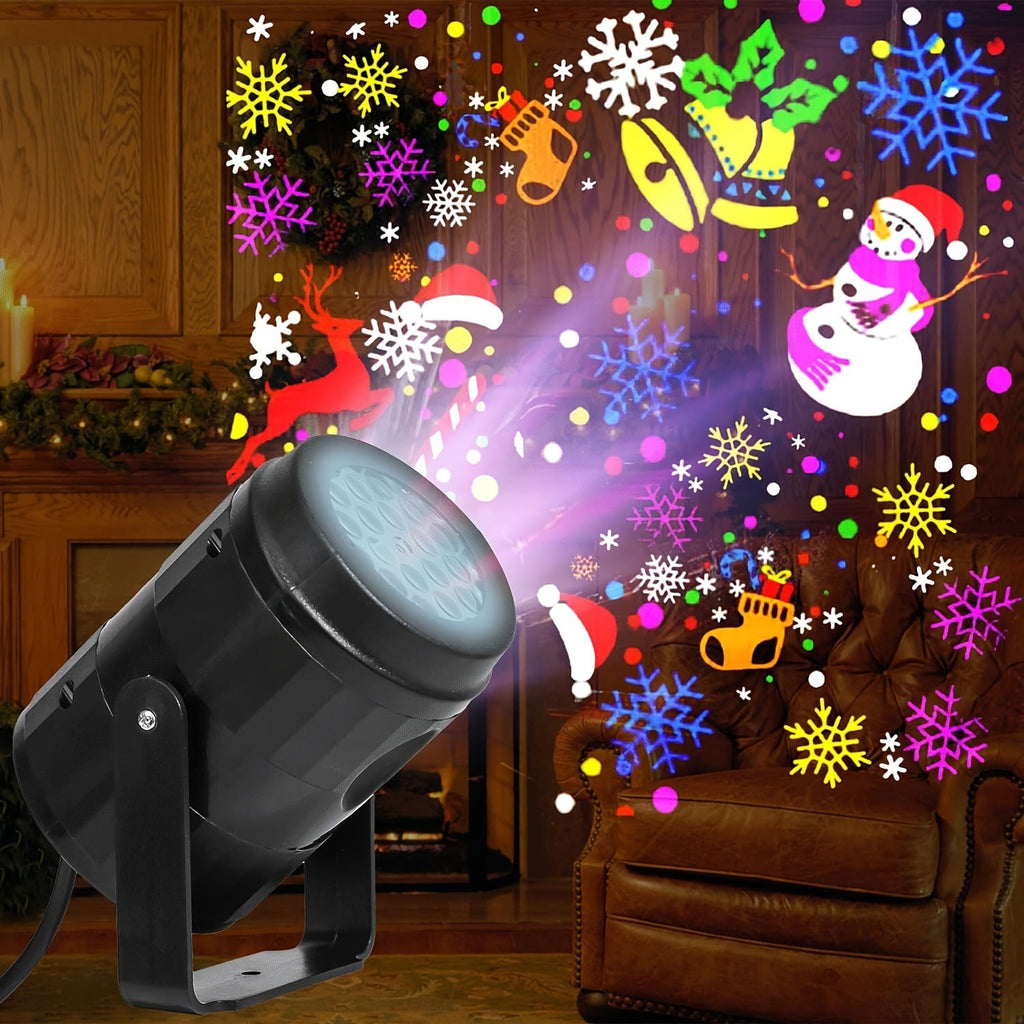 SnowGlow - Festive LED Projector with Rotating Snowflakes and Magical Holiday Design