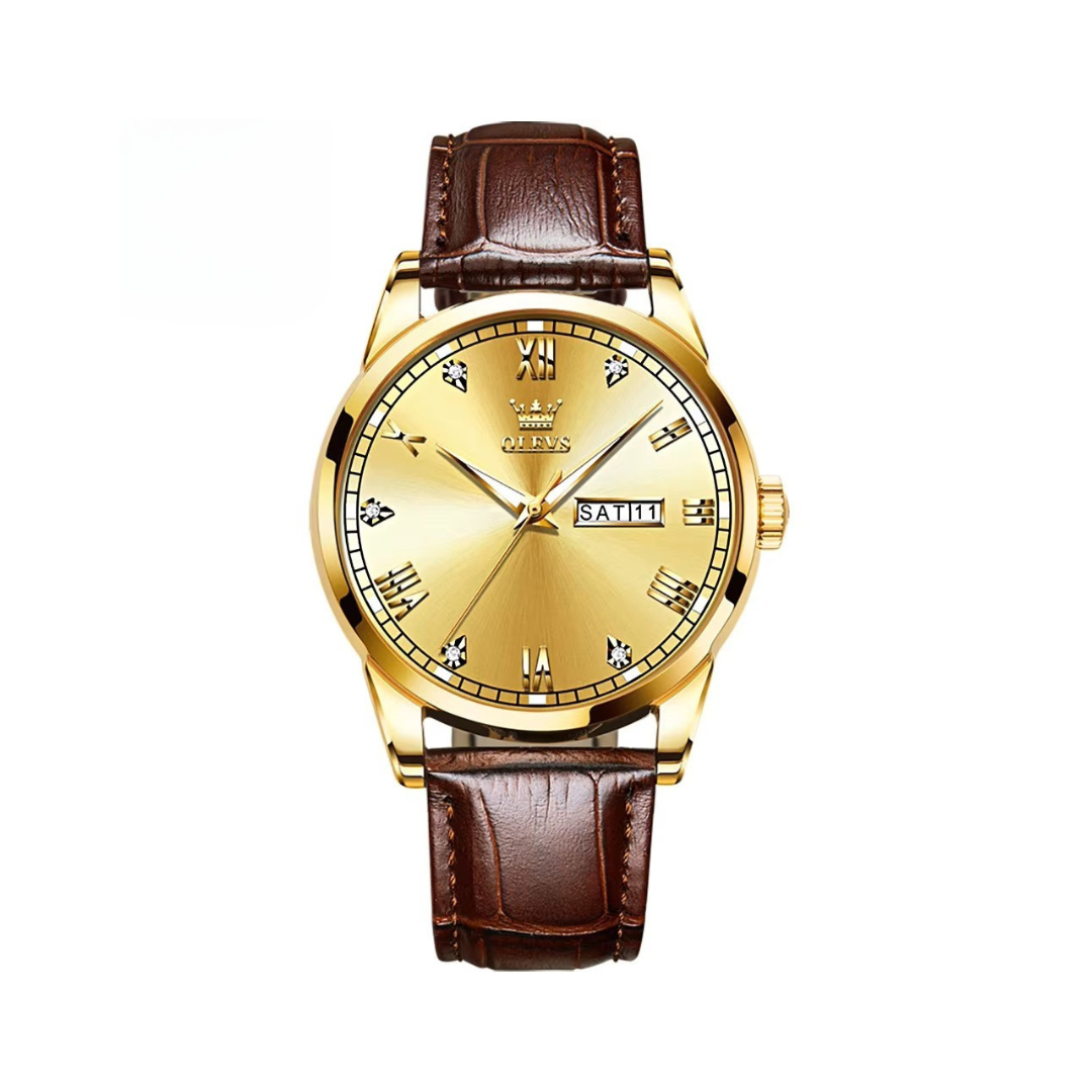 Elegant Couple Watch with Business Style and Quartz Analog Movement