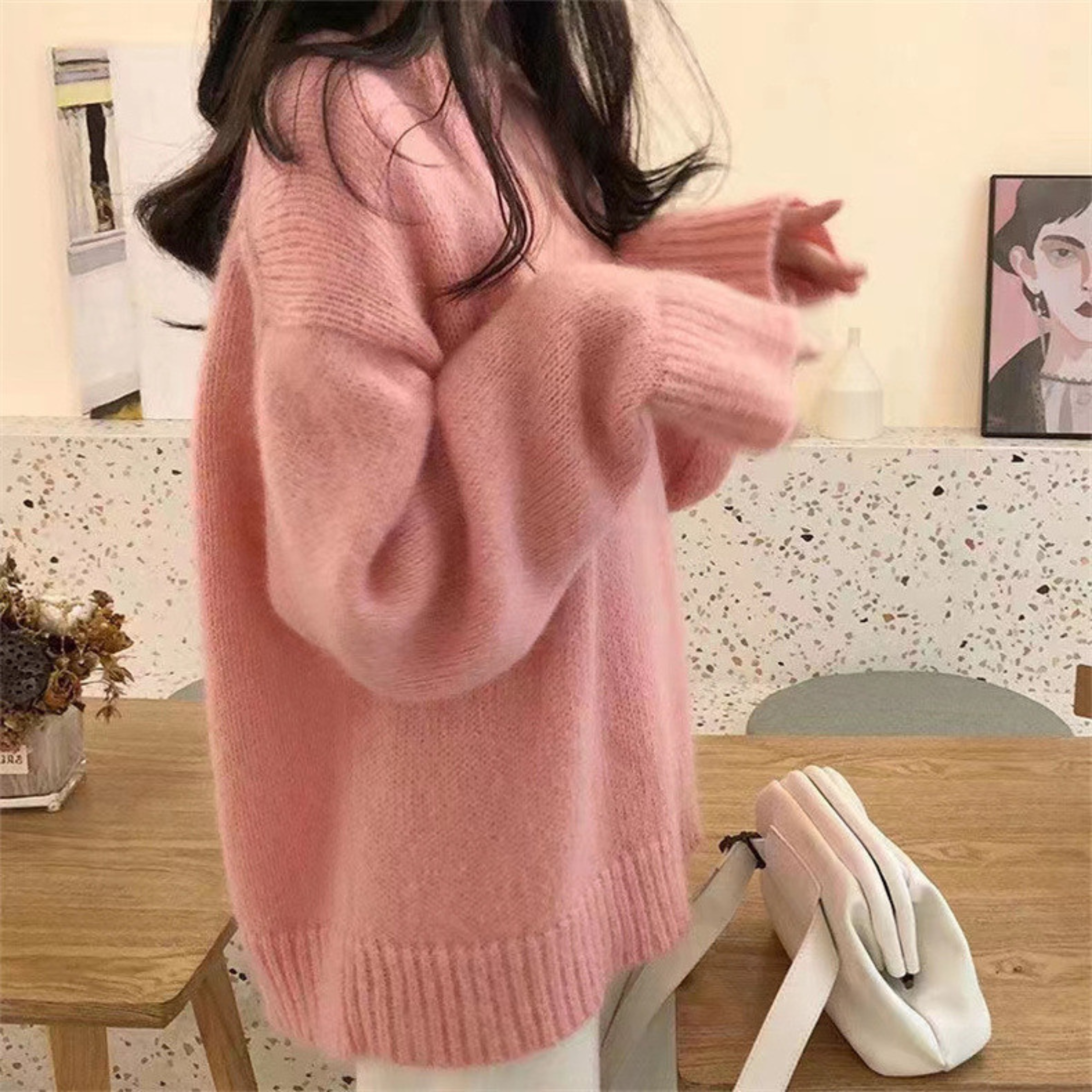 Cozy Casual Long-Sleeve Round-Neck Knit Sweater