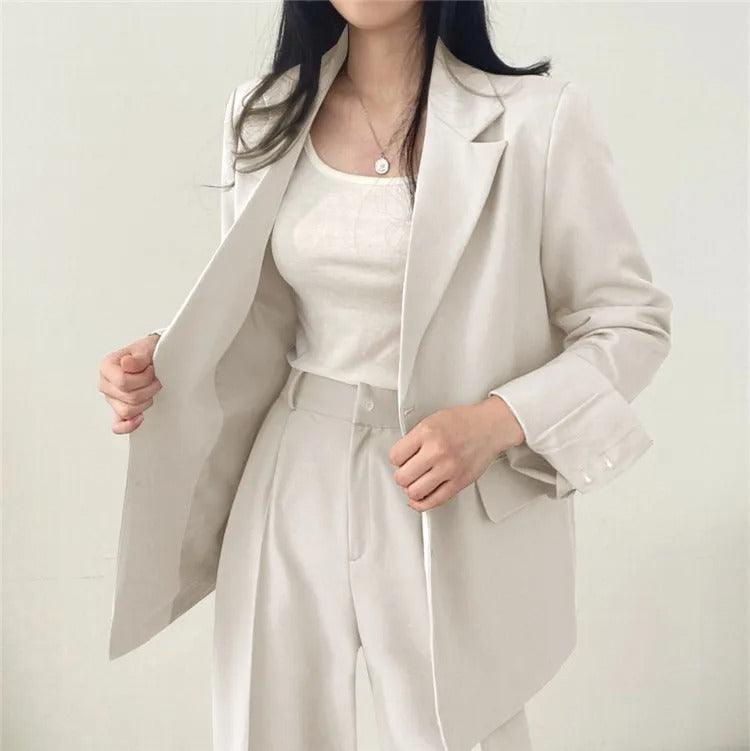 Hailey | Elegant Women's Suit Set with Long Blazer