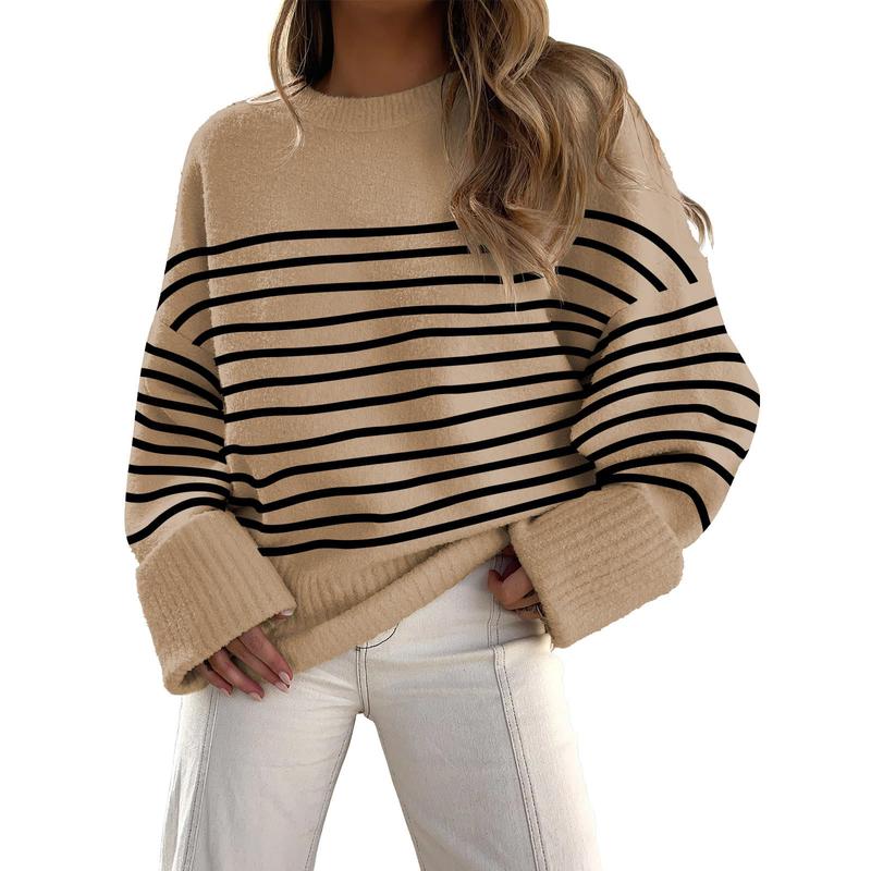 Long-Sleeve Crewneck Pullover Sweater — Effortless Everyday Warmth
