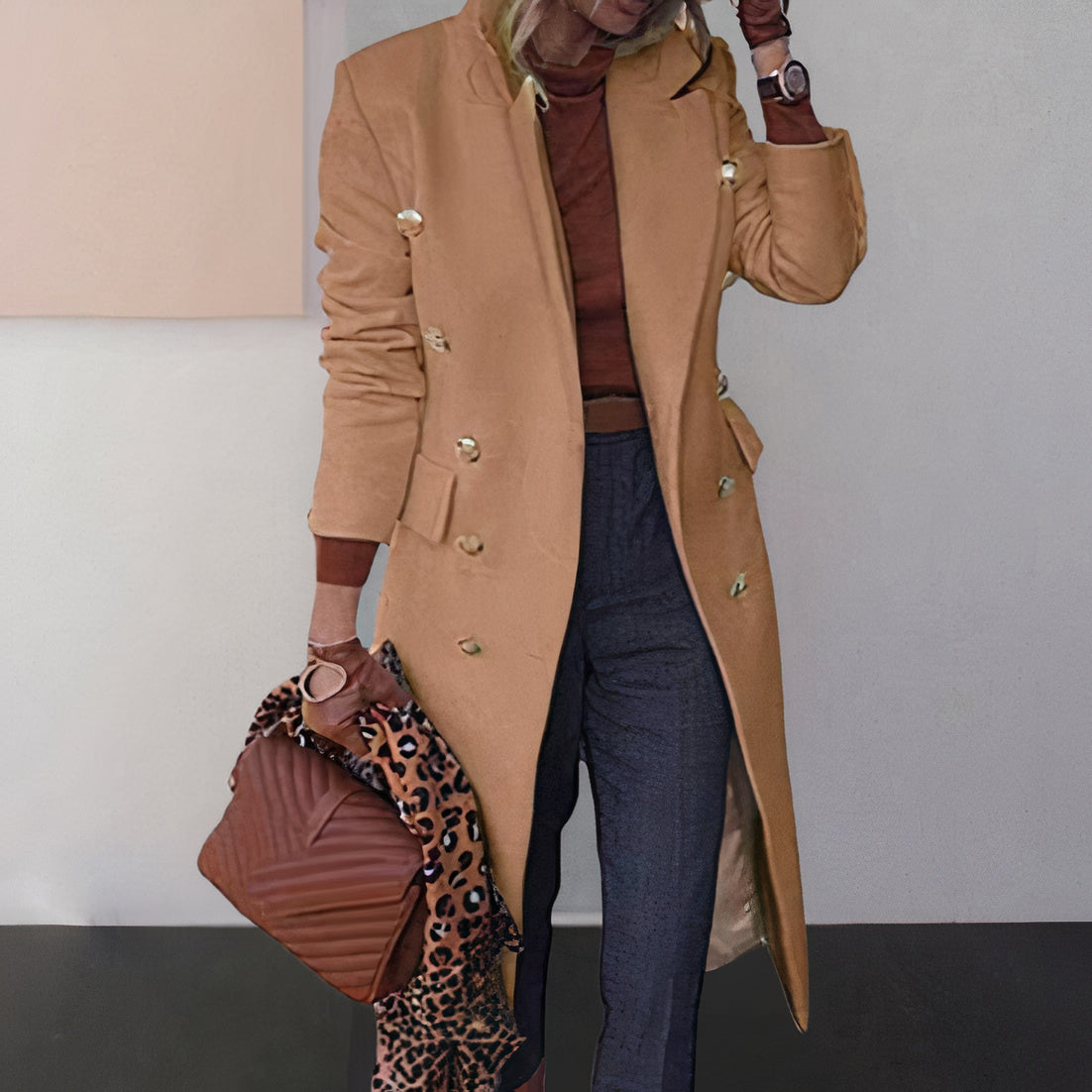 Raissa | Elegant Long Coat for Women, Perfect for a Sophisticated Style