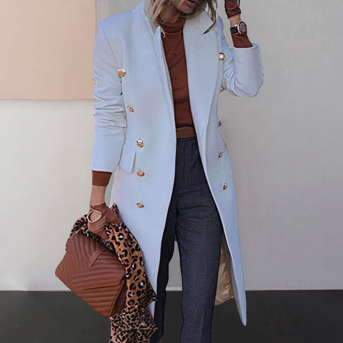 Raissa | Elegant Long Coat for Women, Perfect for a Sophisticated Style