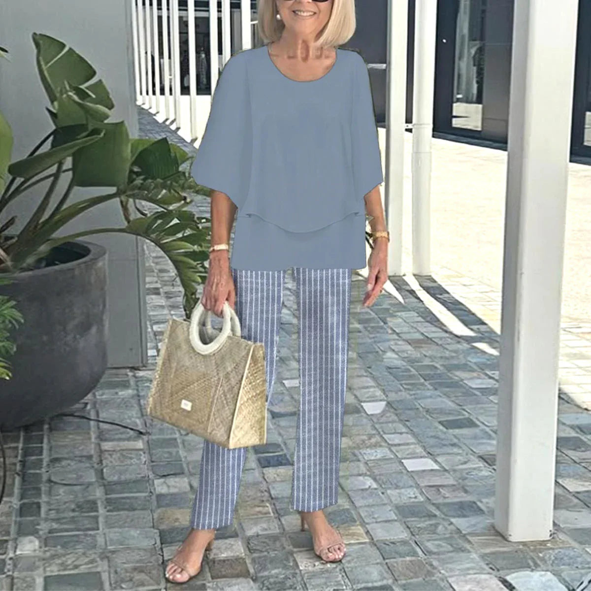 Minimalist coordinated set with a touch of elegance