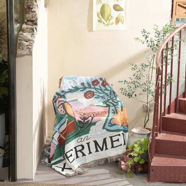 Trendy Woven Wall Tapestry Throw β Modern Home Decor and Stylish Interior Accent