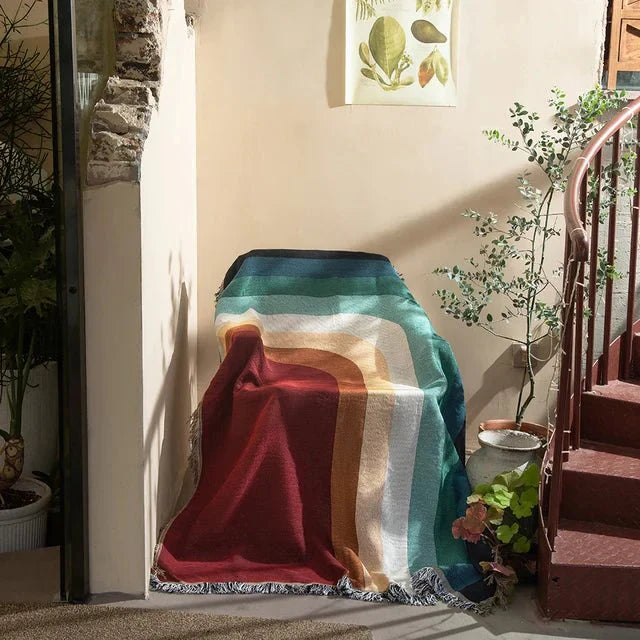 Trendy Woven Wall Tapestry Throw β Modern Home Decor and Stylish Interior Accent