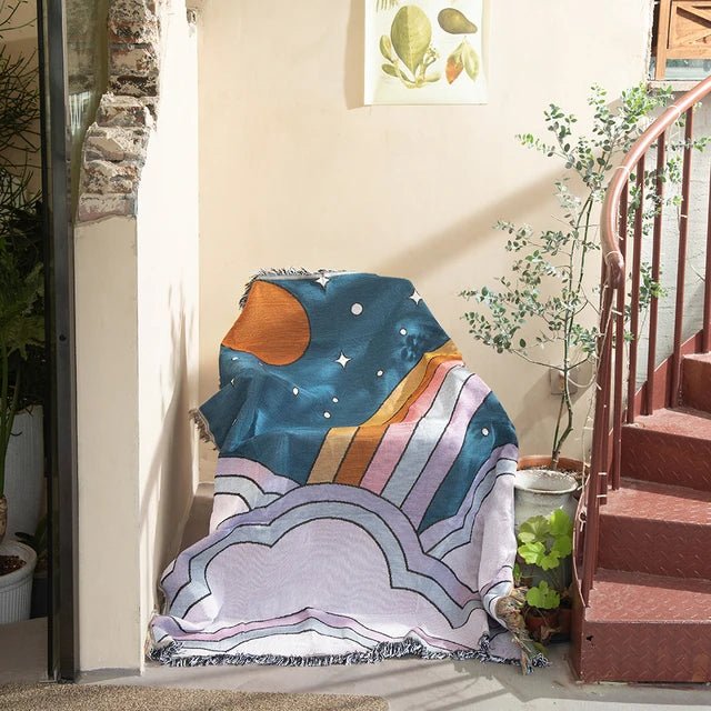 Trendy Woven Wall Tapestry Throw β Modern Home Decor and Stylish Interior Accent