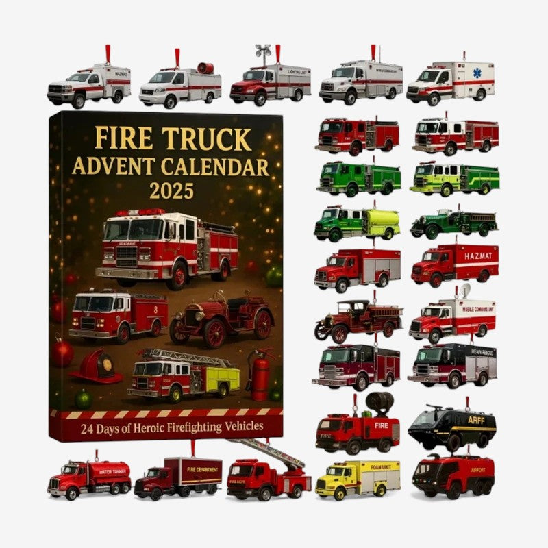 RescueTide Firefighting Vehicles Advent Calendar – Perfect Christmas Gift Set for Kids' Heroes