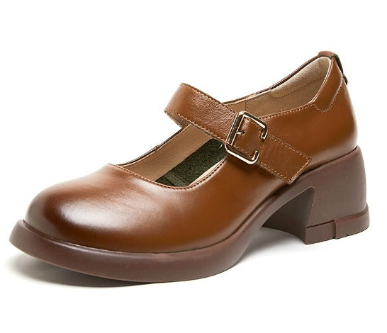 Leather Mary Janes