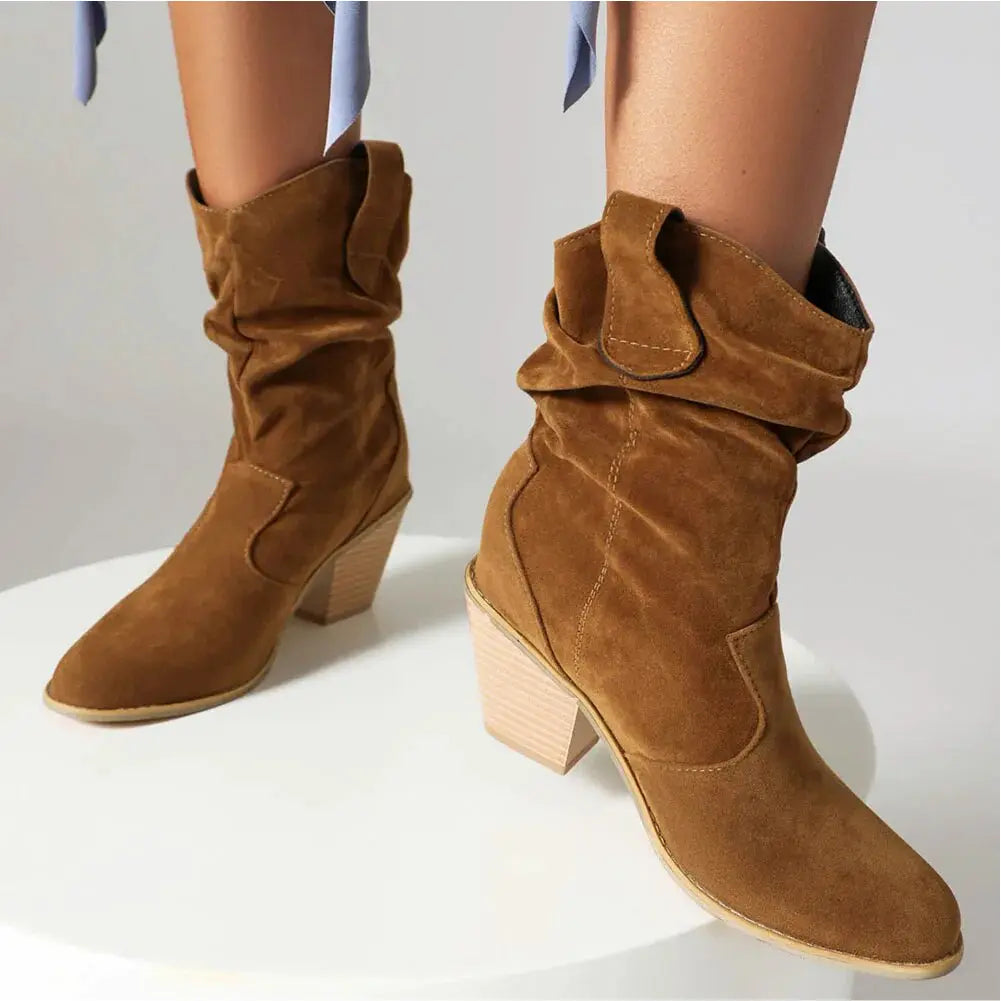 Women's Western Cowboy Boots - Vintage-Inspired Retro Style Footwear